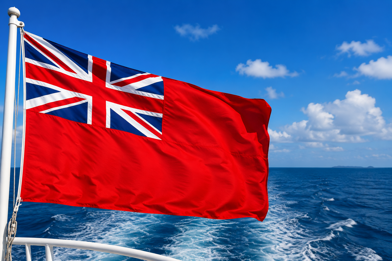 Red maritime ensign flag