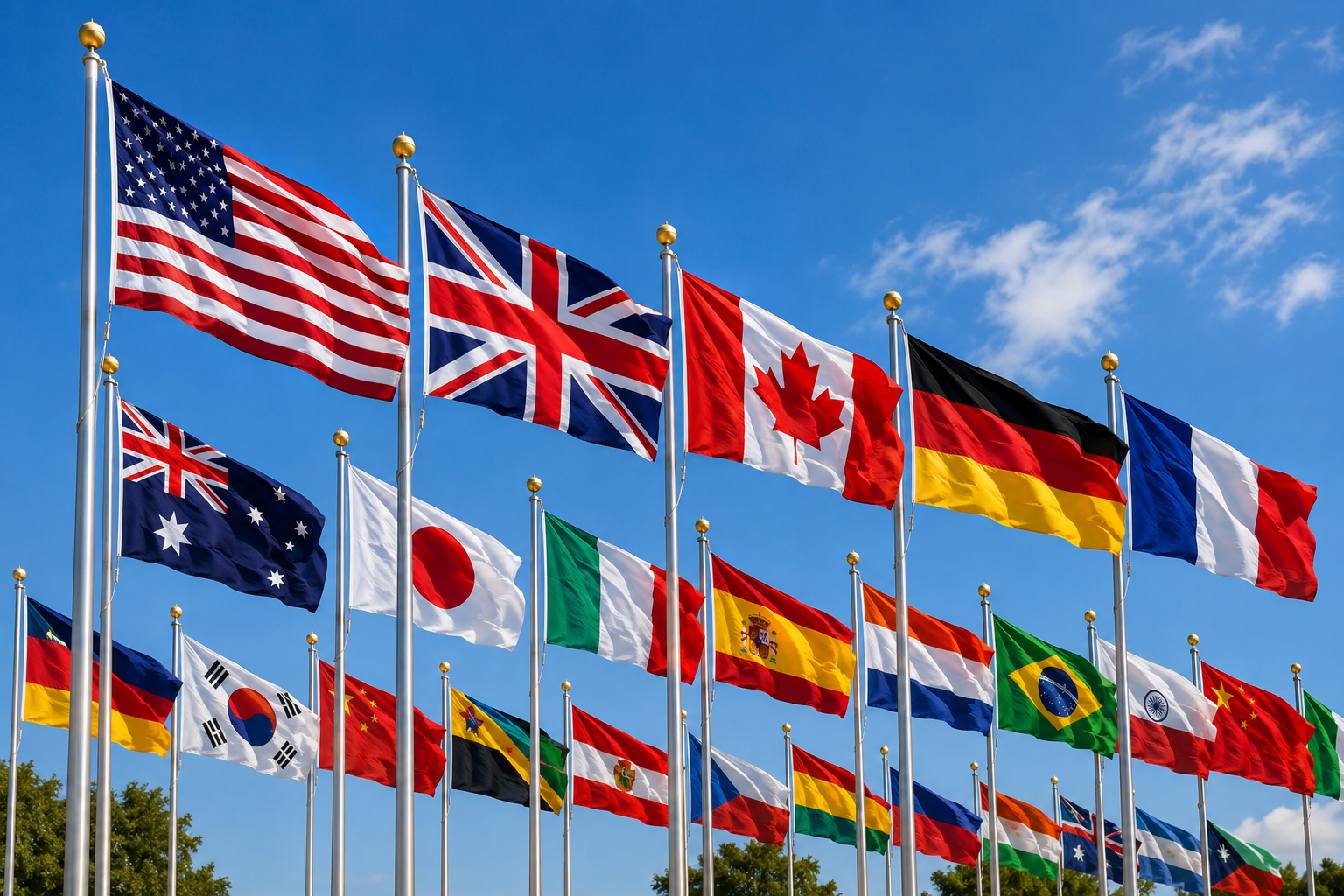 National outdoor flags